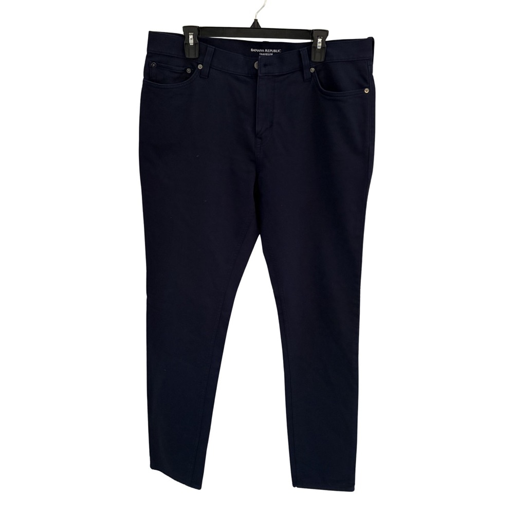 Banana Republic‎ Traveler Skinny Fit Pants 36x36 Navy Stretch - Picture 2 of 5